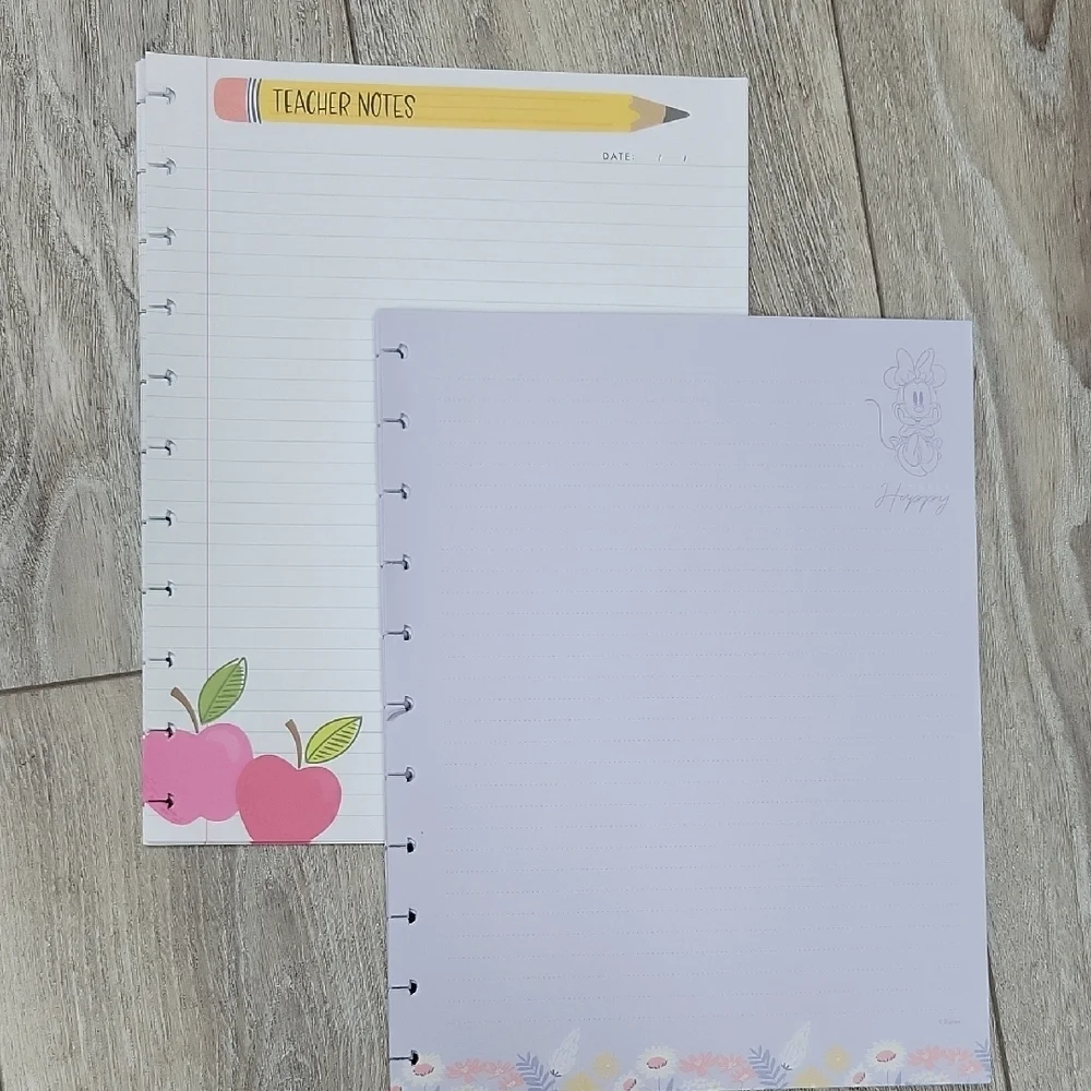 Disney and Happy Planner Sticker And Grading/Notebook Paper Bundle